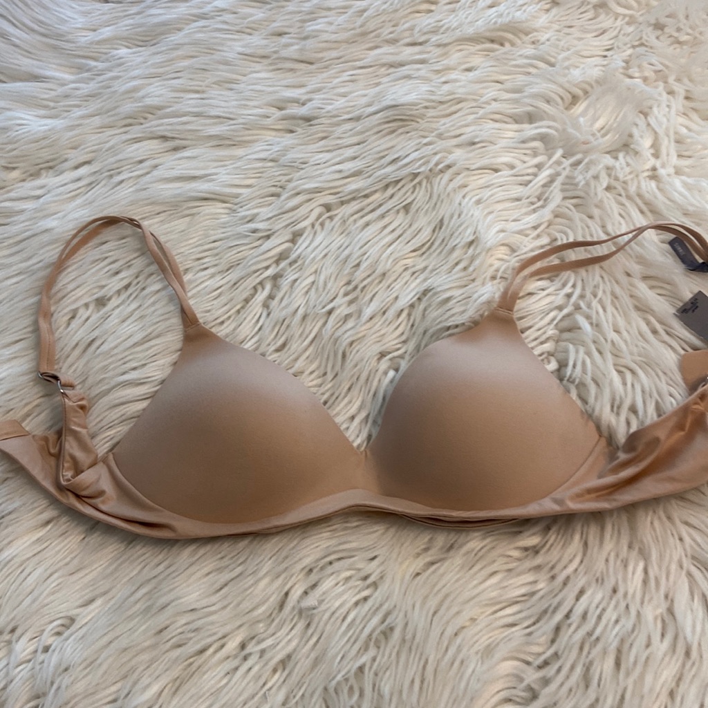 Aerie Wireless Sams Armature Bra Size 32c Brand New Adjustable Stipe Tan Color